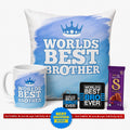 Worlds Best Brother Rakhi Gift Hamper with Chocolate - Set of 6