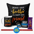 Because I Have A Brother Rakhi Gift Hamper with Chocolate - Set of 6
