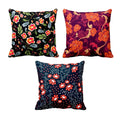 Floral Cushion Covers Set of 3 - Botanical Home Decor