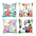 Floral Cushion Covers Set of 4, Sightly Garden Bloom Decor