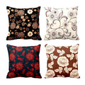 Floral Cushion Covers Set of 4, Dazzling Bloom Living Decor