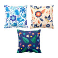 Magnetic Floral Cushion Covers Set of 3 - Bold Bloom Decor