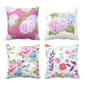 Floral Cushion Covers Set of 4 - Pretty Flower Print Home Decor