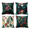 Floral Cushion Covers Set of 4 - Beauteous Flower Print Decor