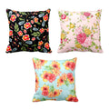 Appealing Marvelous Floral Cushion Covers Set of 3 - Decor