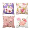 Floral Cushion Covers Set of 4 - Resplendent Blossom Print Decor
