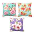 Delicate Symmetrical Floral Cushion Covers Set of 3 - Home Decor