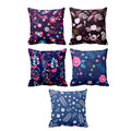Floral Flowers Cushion Cover Set of 5 for Living Room Decor
