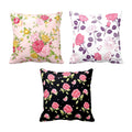 Floral Cushion Covers Set of 3, Grand Enticing Bloom Print