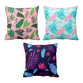 Floral Cushion Covers Set of 3, Enticing Refined Petal Print