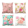 Floral Cushion Covers Set of 4 - Captivating Flower Print Decor