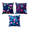 Floral Cushion Covers Set of 3, Classy Angelic Bloom Decor