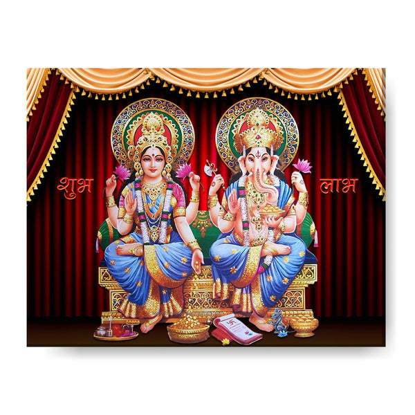 KH7925_9x12goddess-laxmi-and-lord-ganesha-canvas-frame