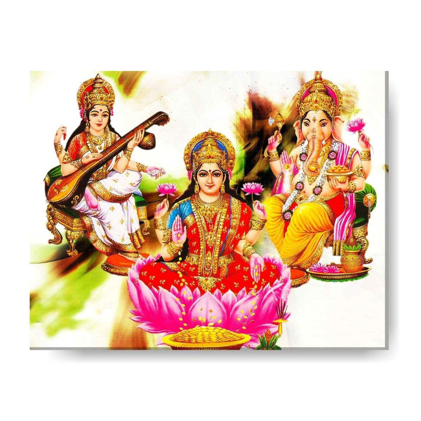 KH7931_9x12goddess-saraswati-and-laxmi-and-lord-ganesha-canvas-frames