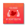 Personalised You Make My Heart Beat Canvas Frame