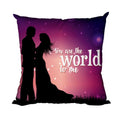 You Are My World Personalised Cushion Cover Valentine Gift