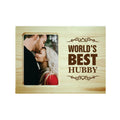 World's Best Hubby Engraved Photo Frame Personalised