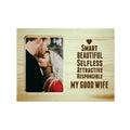 Beautiful Good Wife Engraved Photo Frame Personalised