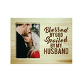 Photo Frame Blessed By My Husband Personalised Gift