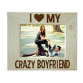 I Love My Crazy Boyfriend Engraved Wooden Photo Frame