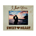 I Love You Sweetheart Engraved Wooden Photo Frame