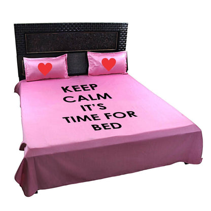Keep-Calm-Its-Bed-Time-pink-bedsheet
