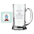 Beer Mug - King Best Dad Ever, Personalised Gift for Dad