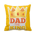 King Dad Cushion Cover - Personalised Royal Gift for Father