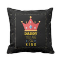 King Daddy Cushion Cover - Personalised Gift for Dad