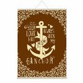Life Anchor Mom Canvas Message Scroll, 18x18 Inch