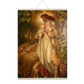 Jesus With Sheep Canvas Scroll - Peaceful Christian Wall Art