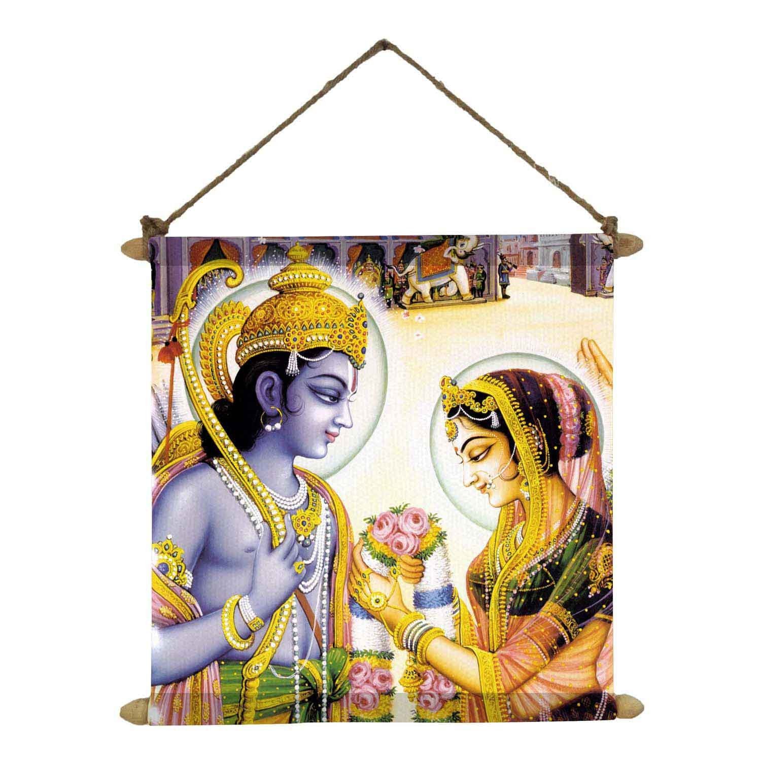 Lord Ram Sita Vivah Canvas Scroll