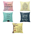 Love Goodness Happy Home Cushion Cover, Set of 5