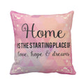 Love Hope Dreams Home Cushion Cover - Personalised