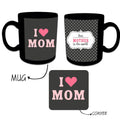 World's Best Mom I Love Mom Coffee Mug Black