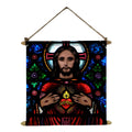 Loving Lord Jesus Canvas Scroll, 18x18 Inch