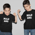 Mild One Wild One Cotton Sibling T-Shirts for Kids