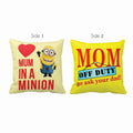 Mum In A Minion Cushion Cover, Double-Sided Printed
