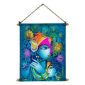 Modern Art Radha Krishna Canvas Scroll, 18x18 Decor