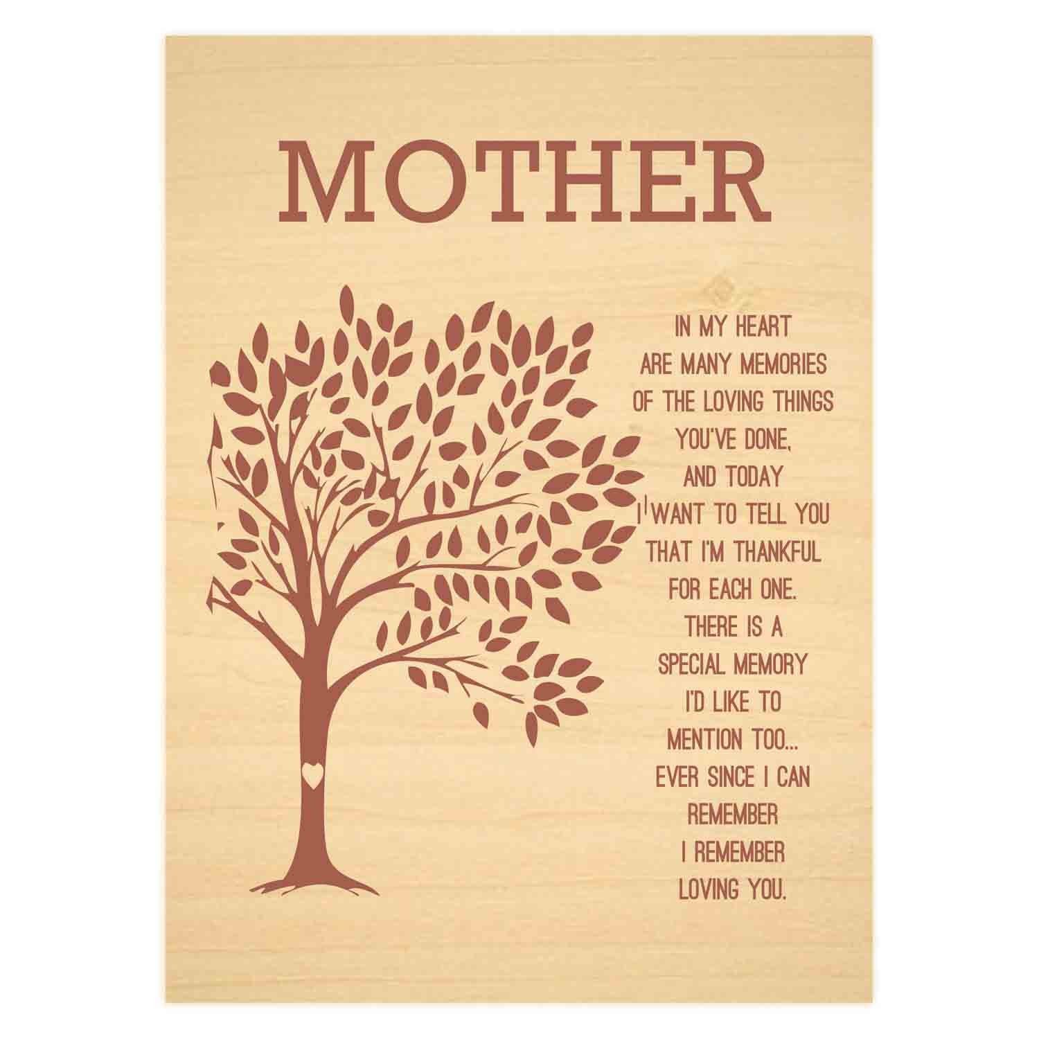 Mom In My Heart Poem plaque