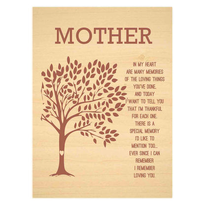 Mom In My Heart Poem plaque