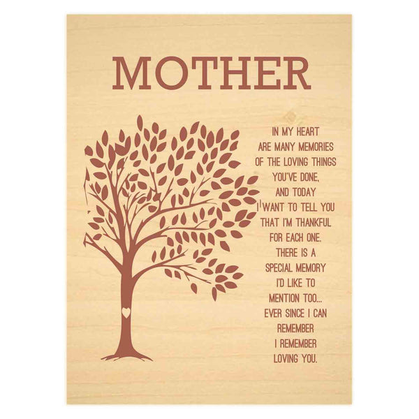 Mom In My Heart Poem plaque