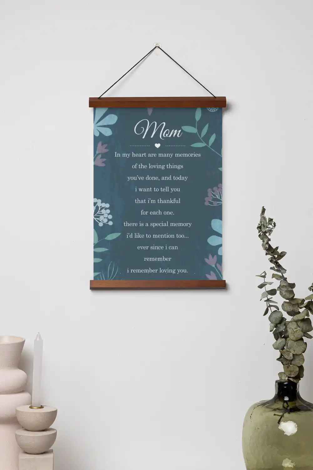 Mom In My Heart Scroll