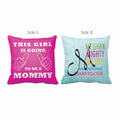 Personalised Mommy To Be Monogram Cushion Cover, Double-Sided