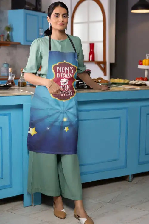 Mom's Kitchen Where Magic Always Happens Apron