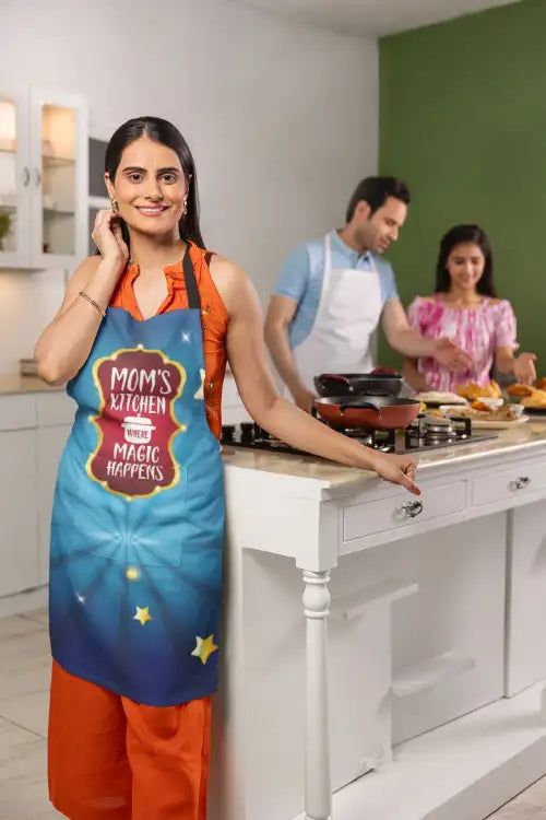 Mom's Kitchen Where Magic Always Happens Apron