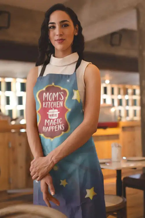 Mom's Kitchen Where Magic Always Happens Apron