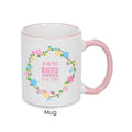 Most Beautiful Sister Floral Pink Rim Coffee Mug
