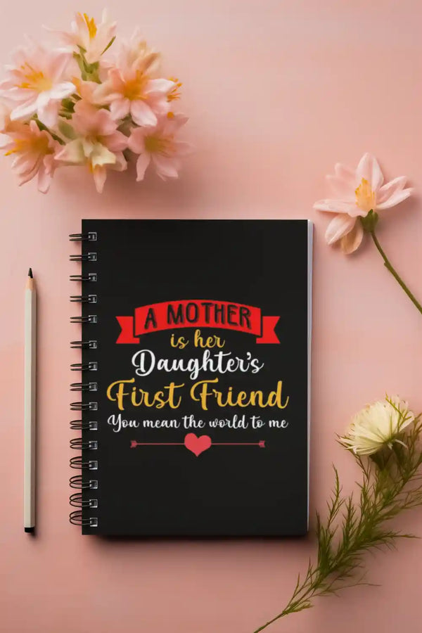 Mother is Daughter First Friend Wirebound Notebook