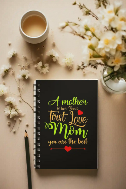 Mother is Sons First Love Wirebound Notebook
